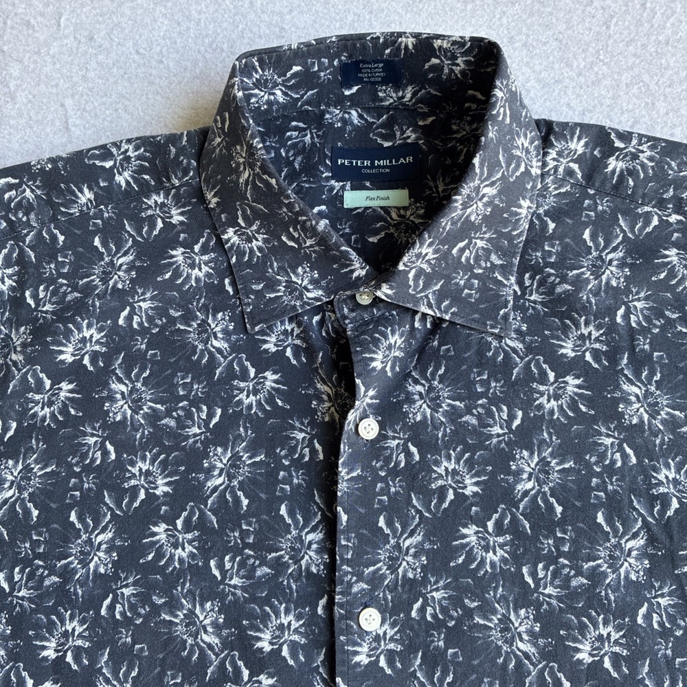 Peter Millar Collection Men's Giardini Floral Print Sport Shirt Flex Finish XL